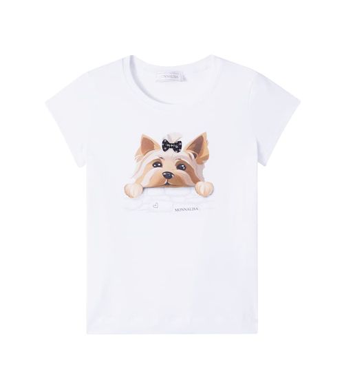 Printed cotton-blend jersey T-shirt