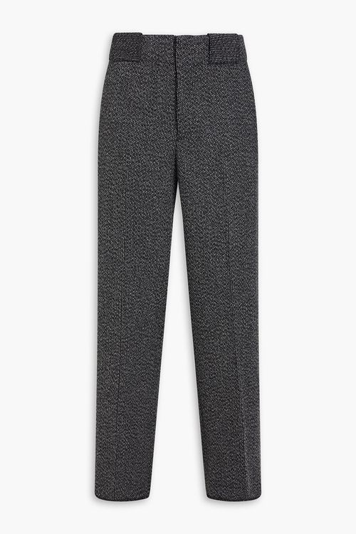 Wool-blend tweed pants