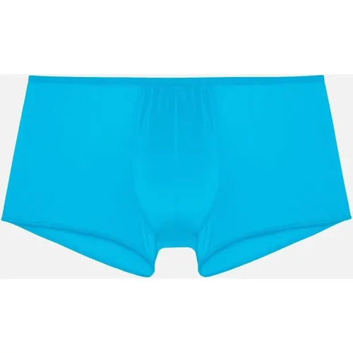 Hom Men's Plumes Boxer Trunk, Turquoise - Blue