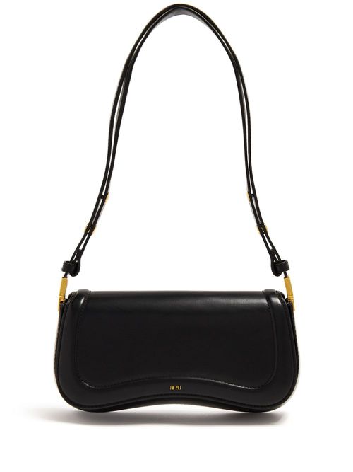 Joy leather shoulder bag - Black