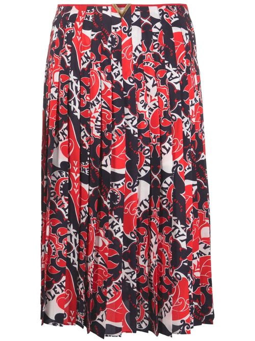 Archive Manifesto pleated skirt - Red