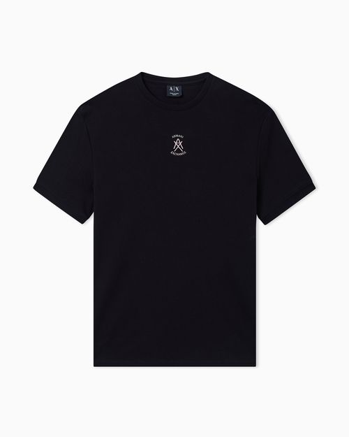 Slim-fit T-shirt in ribbed cotton