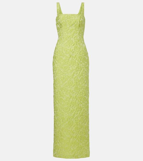 Micheline floral cloqué gown