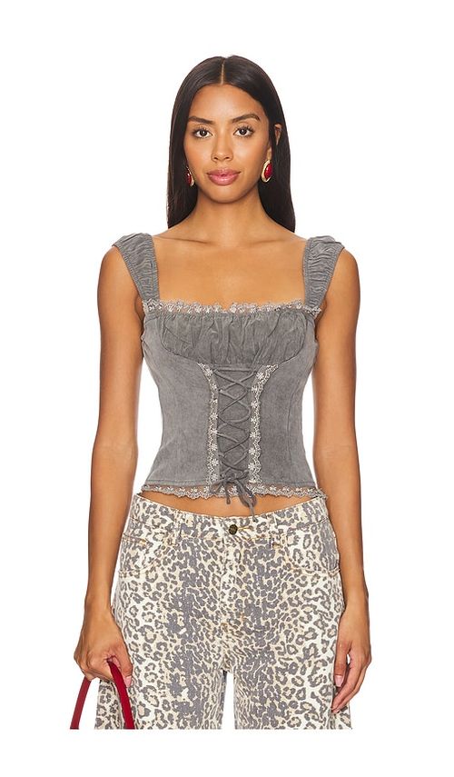 LIONESS Palmer Corset in Grey. - XS also in