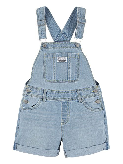 Levi's Kids denim overall shorts - Blue