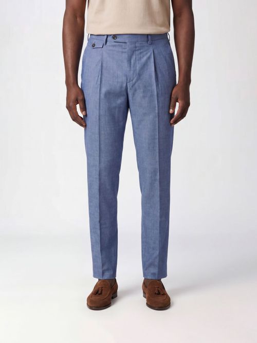 Pants Men color Blue