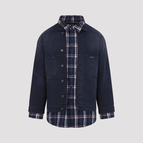 Men's Patched Cotton Shirt Jacket
