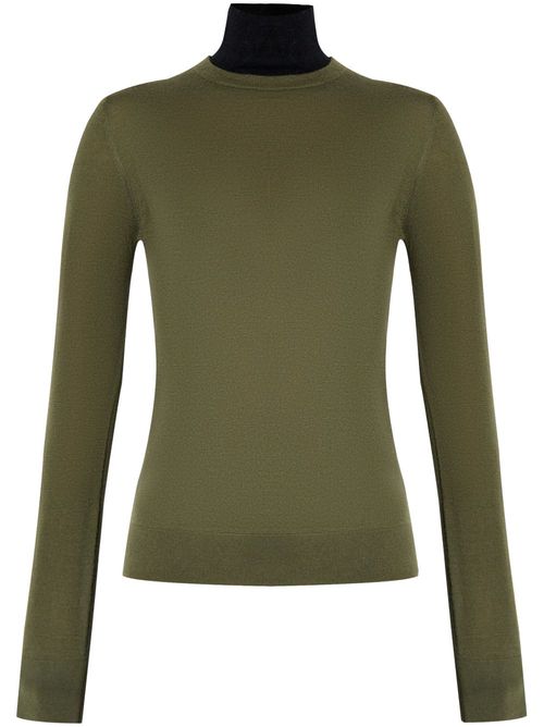 Marina mock-neck cashmere jumper - Green
