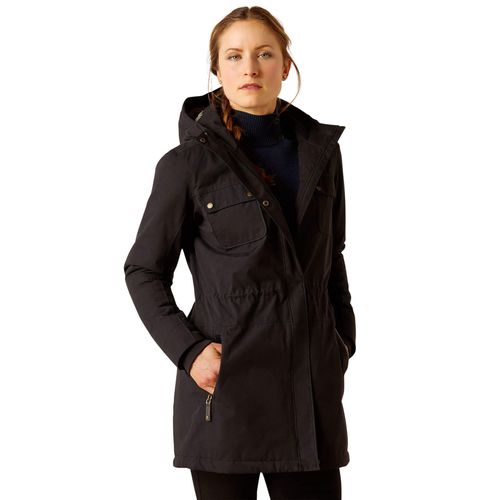 Women's Argentium Insulated Parka Jacket Long Sleeve in Black