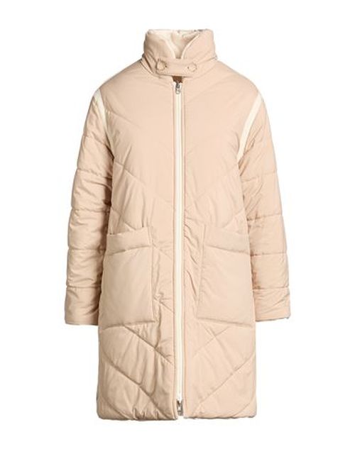 Woman Puffer Cream Size 6 Virgin Wool, Viscose, Cashmere