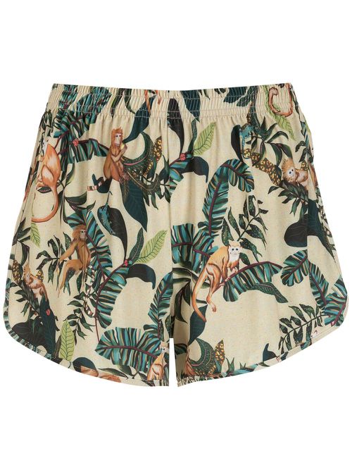 Lee leaf-print shorts - Neutrals