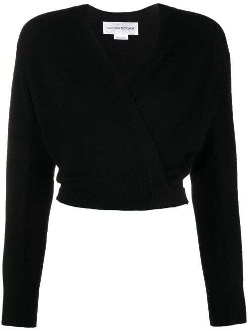 Wraparound cashmere cardigan - Black