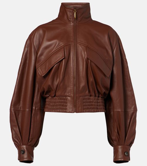 Luna leather bomber jacket