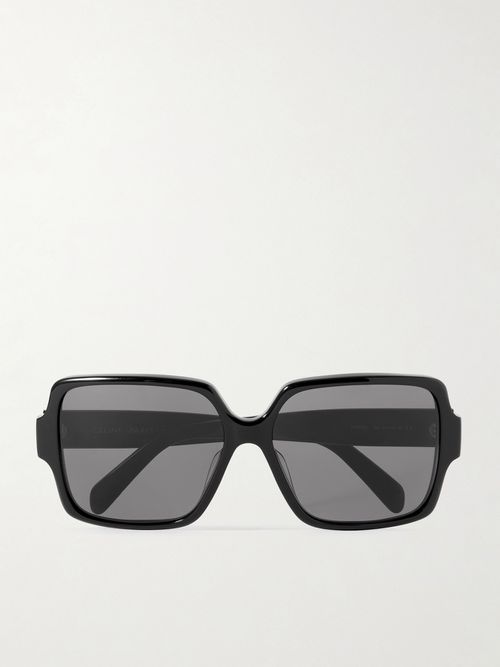 Triomphe Oversized Square-frame Acetate Sunglasses - Black