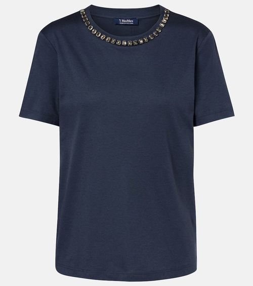 Bingo embellished cotton-blend T-shirt