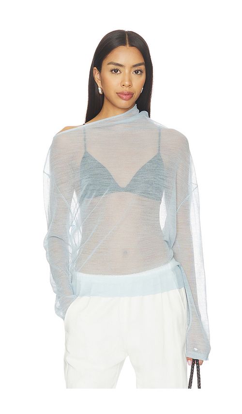 Belle Anna Reve Long Sleeve Sweater in Blue. M. Also in L