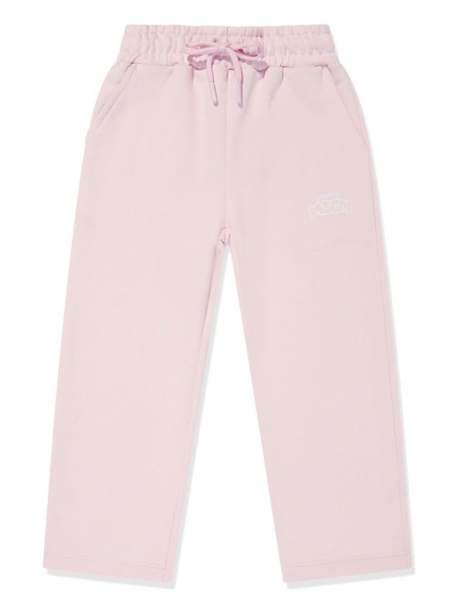 Logo-embroidered track pants - Pink