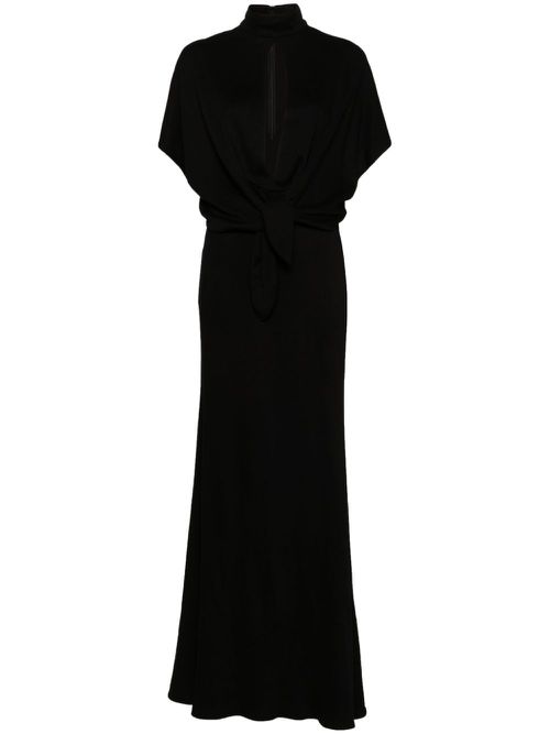 Knot-detail maxi dress - Black