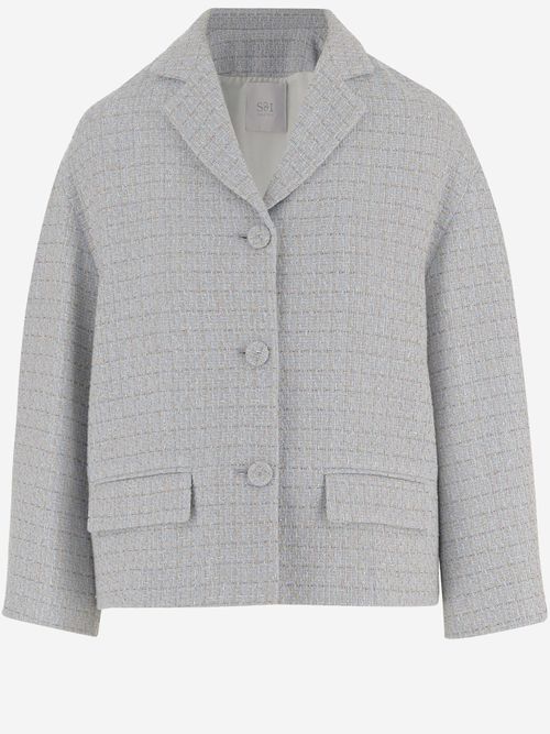 Cotton Blend Jacket — Gray
