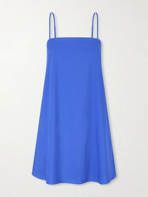Sorra Cotton-poplin Mini Dress - Blue