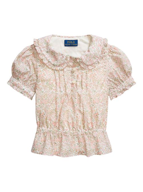 Floral ruffled blouse - Pink