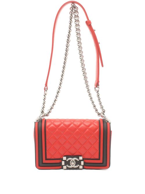 CHANEL Pre-Owned 여성 2016-2017 Boy shoulder bag - Red 900121