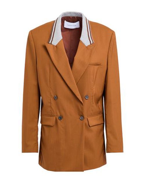 Woman Blazer Brown Size 8 Virgin Wool, Cotton, Viscose, Polyester