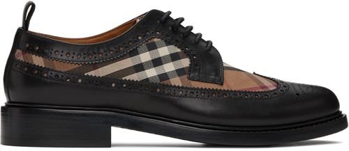 Black Vintage Check Derby Shoes