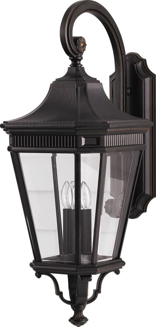 Grecian Bronze Three Light Outdoor Fixture from the Cotswold Lane Collection