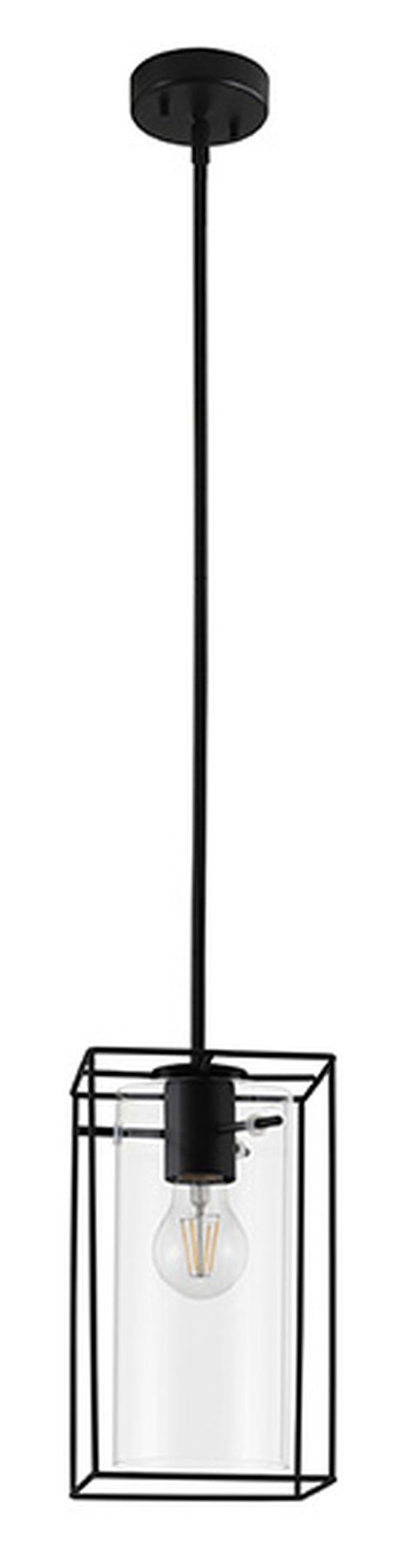Structured Black One Light Mini Pendant from the Loncino Collection