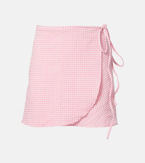 Gingham beach cover-up