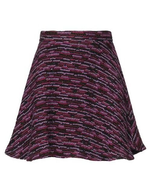 Pho Firenze Woman Mini skirt Purple Size XS Acrylic, Wool, Polyamide, Polyester, Metallic fiber