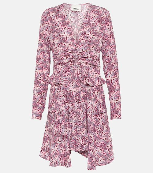 Usmara printed silk-blend minidress