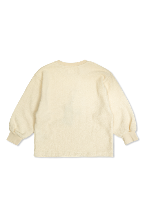 Sweatshirt With Embroidered Logo, Unisex, Cream