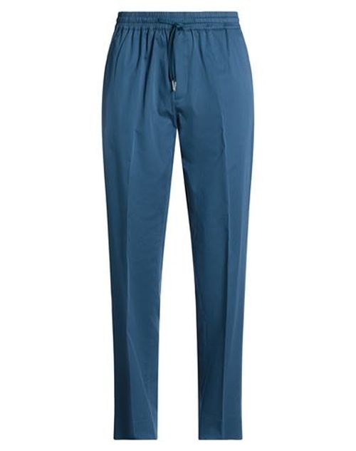 Man Pants Slate blue Size 24 Cotton, Lyocell, Elastane