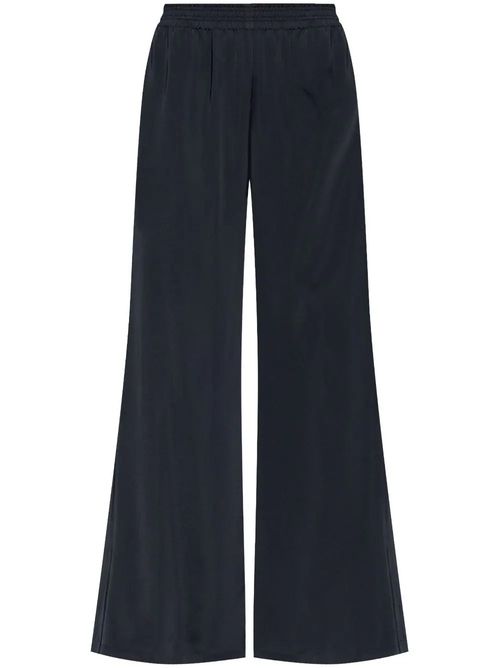 Wide-Leg Palazzo Trousers — Navy