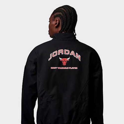 Men's Jordan Flight Chicago Bulls NBA MVP Graphic Workwear Jacket in Black/White