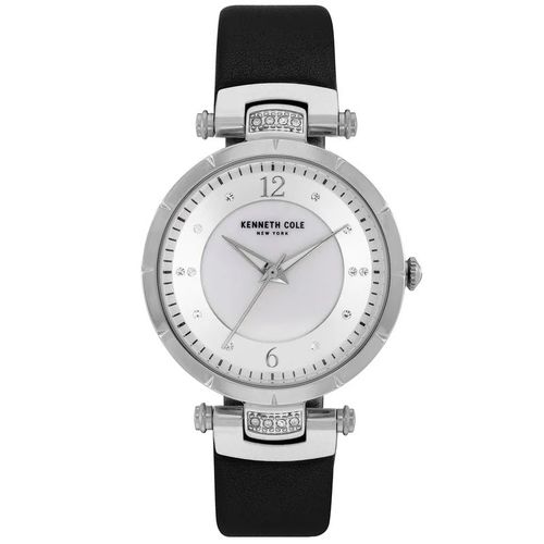 Crystal-Embellished Quartz Watch — Silver