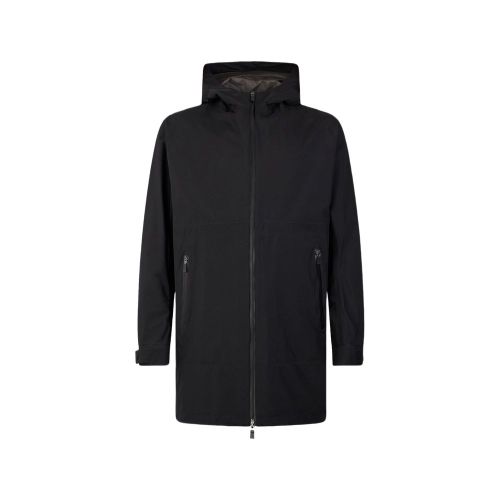 Water-Repellent Polyester Coat — Black