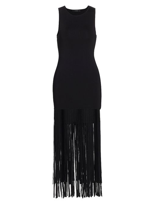 Women's Margaux Fringe Midi-Dress - Jet