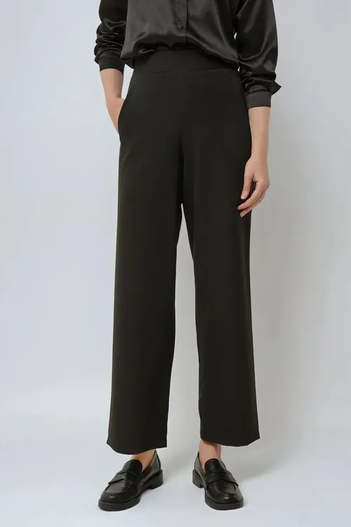 Black High Waist Wide Leg Pants Women