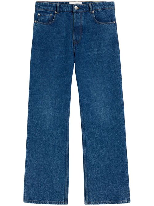 Logo patch loose-fit jeans - Blue