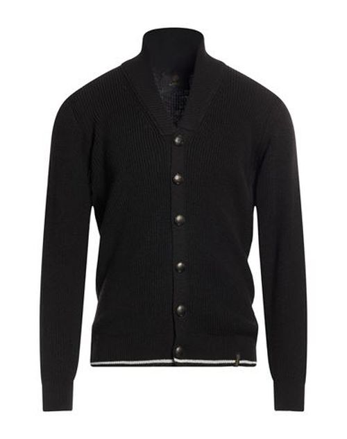 Man Cardigan Black Size L Acrylic, Wool