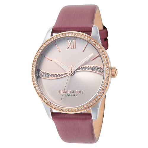 Crystal-Embellished Quartz Watch — Rose gold