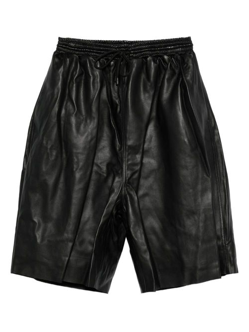 Elasticated Shorts - Men's - Cotton/Elastane/Nappa Leather