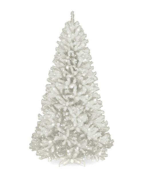 7.5Ft North Valley White Spruce Tree With 600 Clear Lights