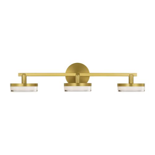 Burnished Brass LED Bathroom Vanity Light from the Khan Collection