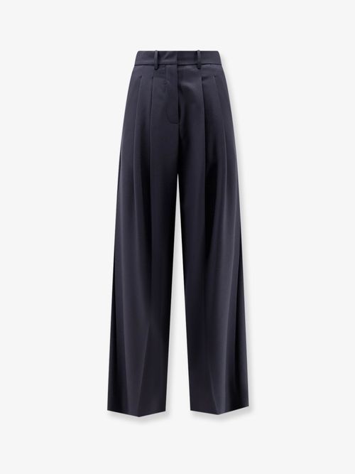 Wool-Blend Trousers — Blue