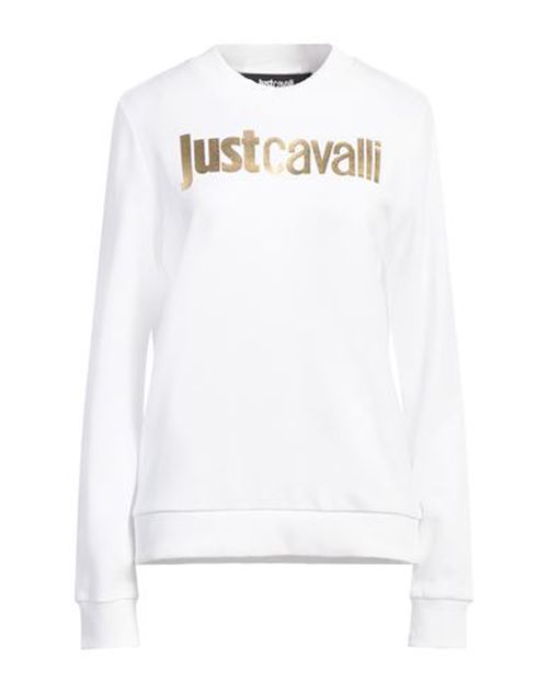 Just Cavalli Woman Sweatshirt White Size L Cotton, Elastane