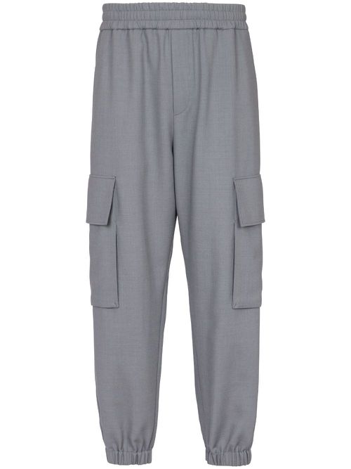 Tapered-leg cargo trousers - Grey